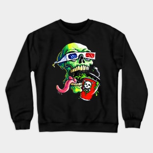 fantasy 3d skull movie time Crewneck Sweatshirt